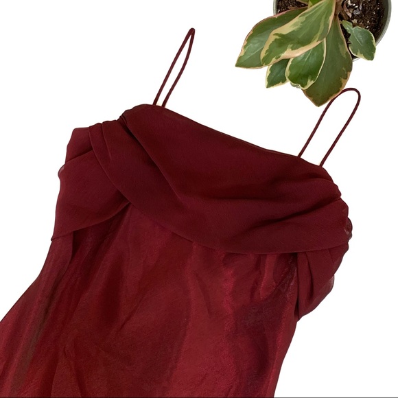betsy adam burgundy dress
